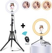 Ringlamp met statief – Tiktok lamp – Selfie ring light – Ringlamp met statief smartphone