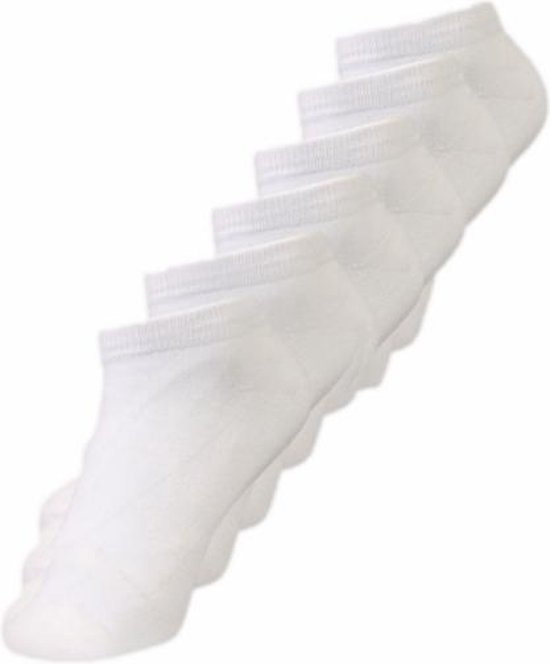 Vouwen dennenboom Acteur Witte Sneaker Sokken | 6 Paar | Multipack Unisex Maat 43-46 | Enkel Sokken  | Voor... | bol.com