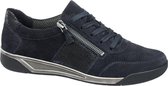 Medicus Dames Donkerblauwe leren sneaker met rits - Maat 36.5