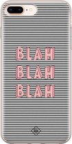 iPhone 8 Plus/7 Plus hoesje siliconen - Blah blah blah | Apple iPhone 8 Plus case | TPU backcover transparant