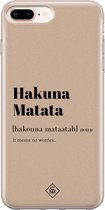 iPhone 8 Plus/7 Plus hoesje siliconen - Hakuna matata | Apple iPhone 8 Plus case | TPU backcover transparant