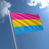 Pansexueel Vlag - Grote Panseksueel Pansexual Flag - Panseksuele/Pansexuele LGBT Gay Pride Vlaggenmast Vlag - Van 100% Polyester - UV & Weerbestendig - Met Versterkte Mastrand & Me