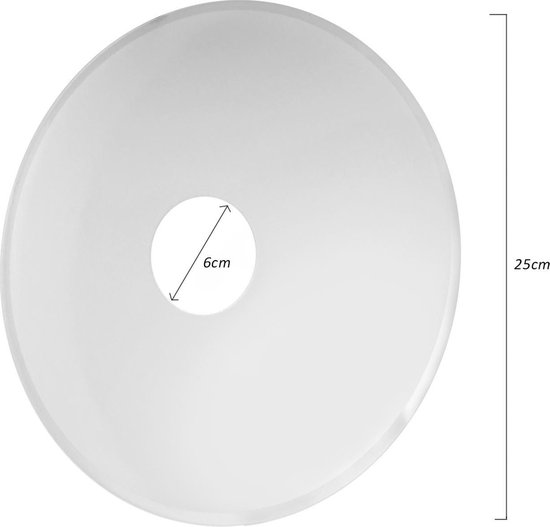 Paralume In Vetro Opalino Maclean MCE325 - Diametro 25 Cm | Per Plafoniera Con Sensore MCE324 - Foto 2