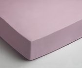 Hoeslaken - Strijkvrij katoen - L.roze - 160x200