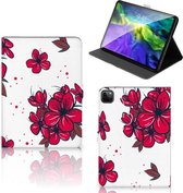 Hoesje Ontwerpen iPad Pro 11 (2020) Tablet Hoes met Standaard Blossom Red