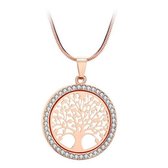 NiSy.nl Boom van het leven ketting - Rosé Goudkleurig - Tree of Life