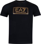 EA7 T-shirt - Mannen - donker blauw,goud