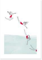 My Lovely Thing Poster - Diving - 29.7 X 21 Cm - Multicolor
