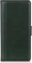 Shop4 - Oppo A52 Hoesje - Wallet Case Grain Groen