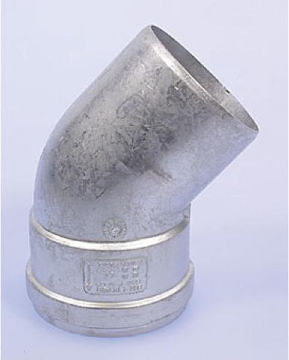 Burgerhout aluminium bocht dikwandig 80mm 45gr