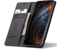 Hoesje geschikt voor Samsung Galaxy M31 - Book Case Leer Slimline Zwart