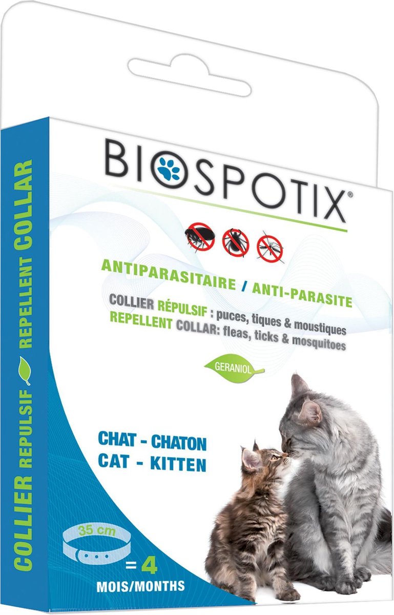 Sjov banjo tand Biospotix kat/kitten antiparasitaire halsband | bol.com