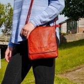 The Chesterfield Brand Leren Schoudertas Rood Calais