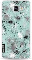 Casetastic Samsung Galaxy A5 (2016) Hoesje - Softcover Hoesje met Design - Paint Splatter Aqua Print