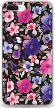 Casetastic Apple iPhone 7 Plus / iPhone 8 Plus Hoesje - Softcover Hoesje met Design - Flowers Blue Purple Print