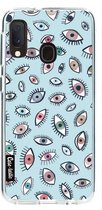 Casetastic Samsung Galaxy A20e (2019) Hoesje - Softcover Hoesje met Design - Eyes Blue Print