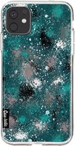 Casetastic Apple iPhone 11 Hoesje - Softcover Hoesje met Design - Paint Splatter Dark Green Print