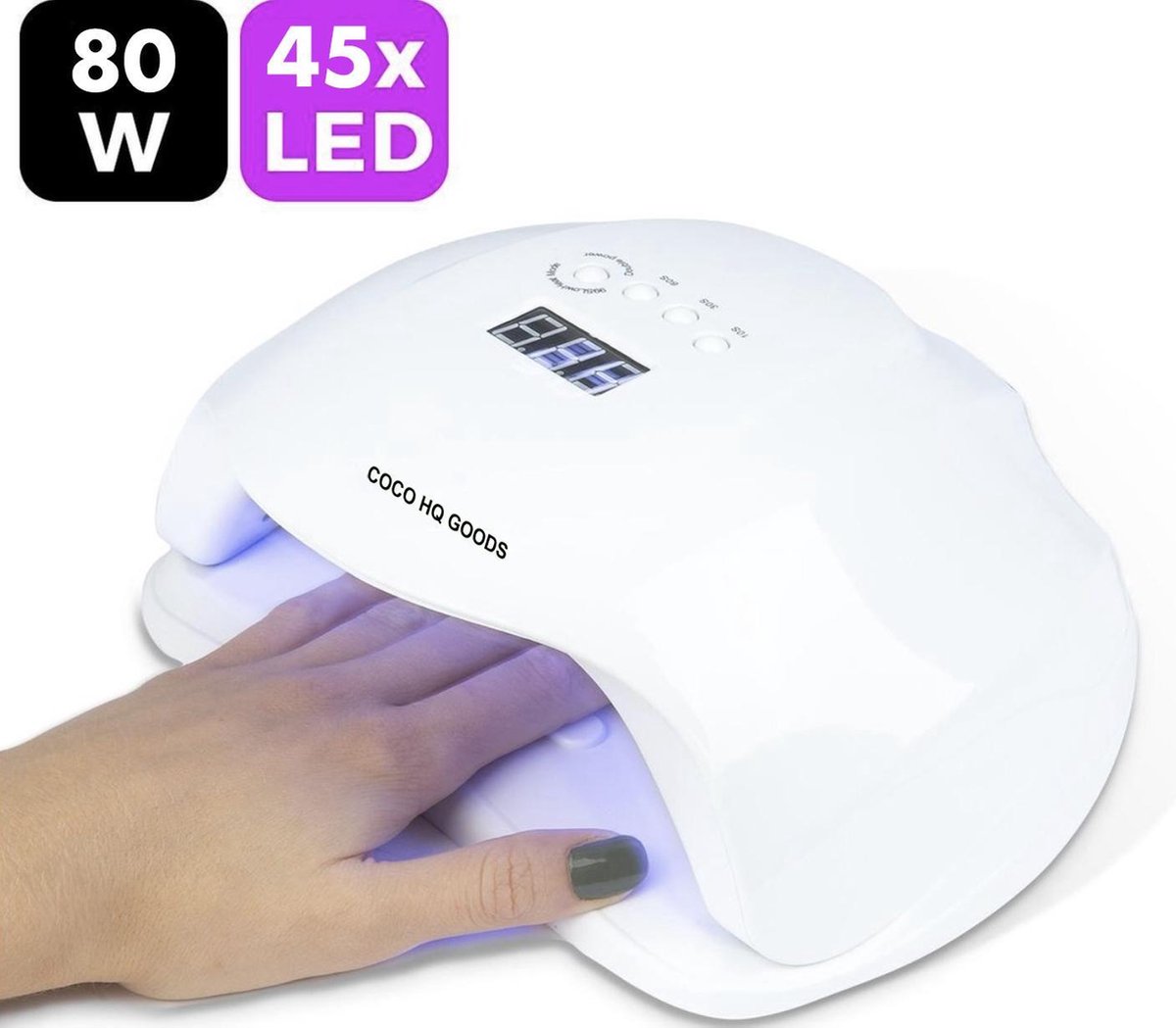 Coco HQ Goods 80W LED Nageldroger voor Gelnagels - Nageldroger - Nagelverzorging - Geschikt voor ALL