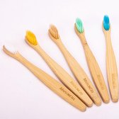 Bamboe tandenborstel (geel) - Bamboo toothbrush (yellow) - soft brush - ecologisch