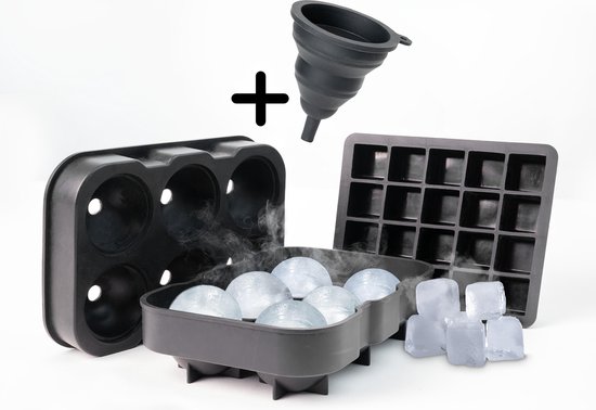 ZingWing ijsblokjesvorm - 20 ijsblokjes - 6 ijsballen - ijsblokjesvorm silicone -...
