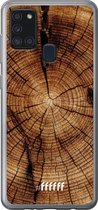 Samsung Galaxy A21s Hoesje Transparant TPU Case - Tree Rings #ffffff