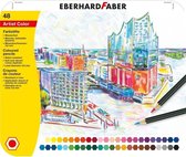 Crayons de couleur Eberhard Faber étui en métal a 48 pièces