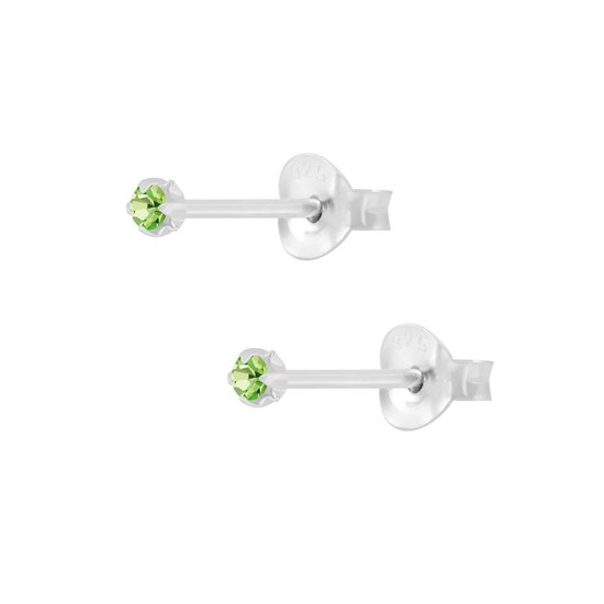 Jewelryz Mini Sparkle Studs Oorbellen Groen | 925 sterling zilver - Jewelryz