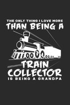 Train collector grandpa: 6x9 Collecting - grid - squared paper - notebook - notes
