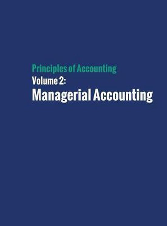 Principles of accounting volume 2 managerial accounting graybeal