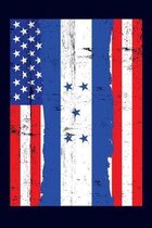 Honduran American Flag Notebook: 6x9 college lined notebook to write in with the flags of Honduras and the United States
