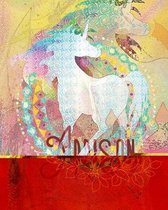 Addison: Colorful Rainbow Unicorn - 100 Pages 8''X10'' Girl's Composition Wide Ruled Notebook