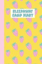 Camp: Small Simple Lined Journal in Yellow with Cute Strawberry Pattern for Journaling and Memories