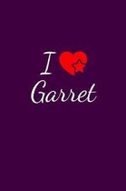 I love Garret: Notebook / Journal / Diary - 6 x 9 inches (15,24 x 22,86 cm), 150 pages. For everyone who's in love with Garret.