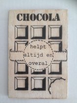 Postkaart Chocola helpt altijd en overal
