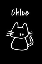 Chloe: Composition Notebook Plain College Ruled Wide Lined 6'' x 9'' Journal Cute Funny Kawaii Gifts for Cat Lover's Organizer