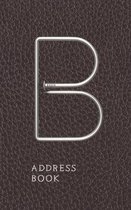 B Address Book: Nails And Faux Leather Motif Monogram Letter ''B'' Password And Address Keeper