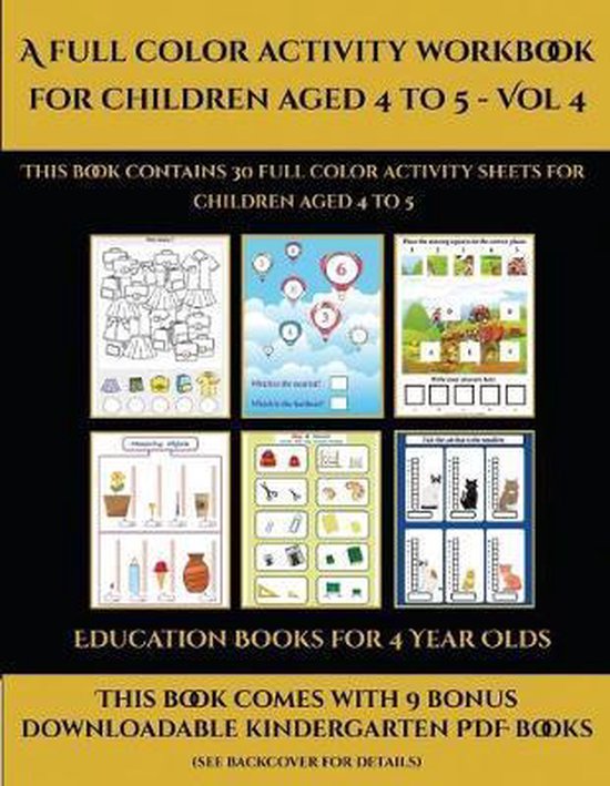 Education Books for 4 Year Olds (A full color activity workbook for