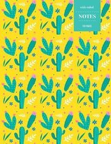 Wide Ruled Notes 110 Pages: Cactus Notebook for Kids, Teens and Students - Succulent Llama Pattern