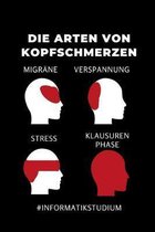 Die Arten Von Kopfschmerzen Migr�ne Verspannung Stress Klausurenphase: A5 Geschenkbuch LINIERT f�r Informatik Studenten - Programmierer - Geschenkidee