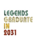 Legends graduate in 2031: Vintage Composition Notebook For Note Taking In School. 7.5 x 9.25 Inch Notepad With 120 Pages Of White College Ruled