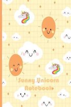 Sunny Unicorn: Unicorn Notebook for Girls, Unicorn Journal and Sketchbook, Lined and Blank pages, For Doodling, Sketching, Drawing, W