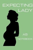 Expecting Lady A5 Notebook: Expecting Lady A5 Notebook with 120 Pages of Lined Paper and Artwork.