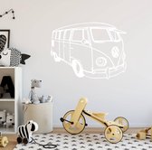 Muursticker Volkswagen T1 -  Zwart -  40 x 40 cm  - Muursticker4Sale