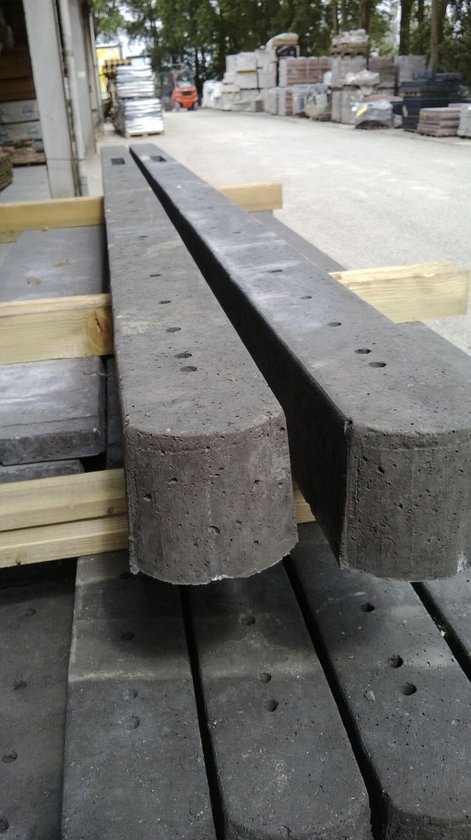 Betonpaal antraciet 280cm voor houtbeton schutting | bol.com