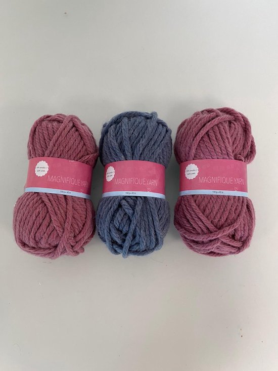 Bollen wol met diverse kleuren (blauw/roze) - set van 3 stuks  (topkwaliteit) | bol.com
