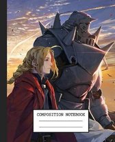 Notebook: Fullmetal Alchemist Japan Soft Glossy Cover Graph Paper Pages Book 7.5 x 9.25 Inches 110 Pages