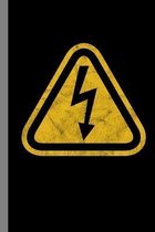 Electrical Warning: Electric Gift For Lineman (6''x9'') Dot Grid Notebook To Write In