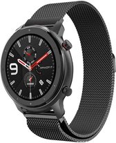 Milanees Smartwatch bandje - Geschikt voor  Xiaomi Amazfit GTR Milanese band - zwart - 42mm - Horlogeband / Polsband / Armband
