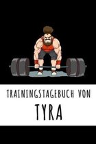 Trainingstagebuch von Tyra: Personalisierter Tagesplaner für dein Fitness- und Krafttraining im Fitnessstudio oder Zuhause