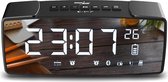 Wekkerradio met FM, aux-in, Bluetooth 4.2, temperatuur, alarm, klok - 6W 2200 mAh GreenBlue GB200